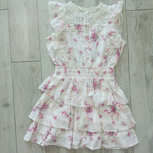 NWOT LoveShackFancy Girls Decker Floral Poplin Lace Dress 7/8Y - Picture 3 of 3